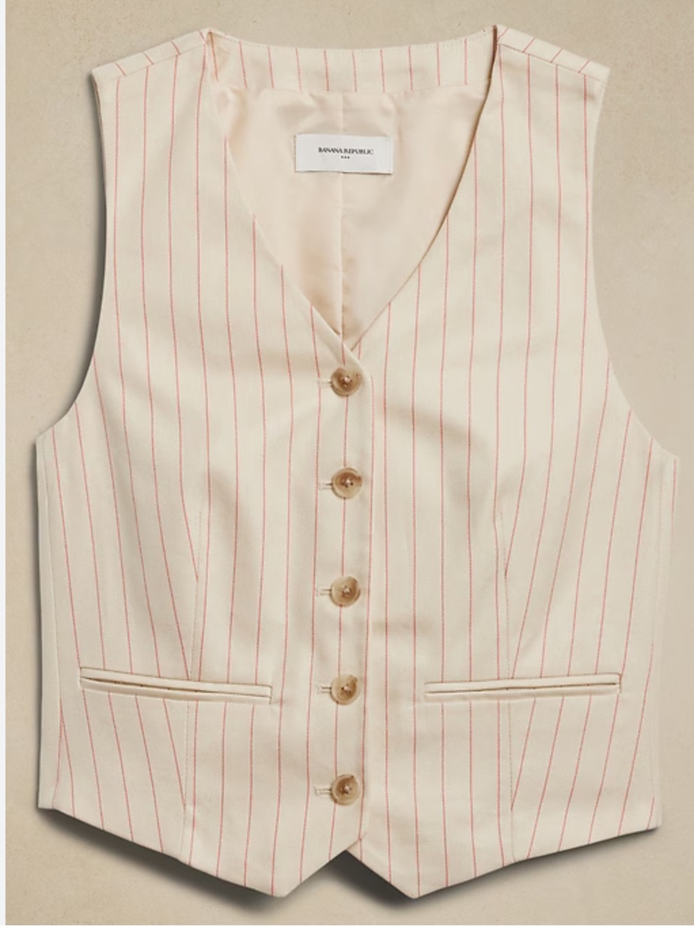 Banana Republic STRIPED TWILL VEST